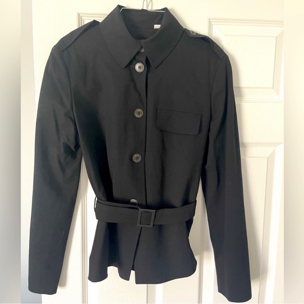 Louis Vuitton Black Belted Uniform Jacket 40